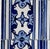 Earthenware - Set of 32 tiles - 19th century. Portuguese from the 19th century; decoration in shades of blue and white....