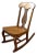 Vintage Handcrafted Child-Size Small Wooden Rocker For Sale