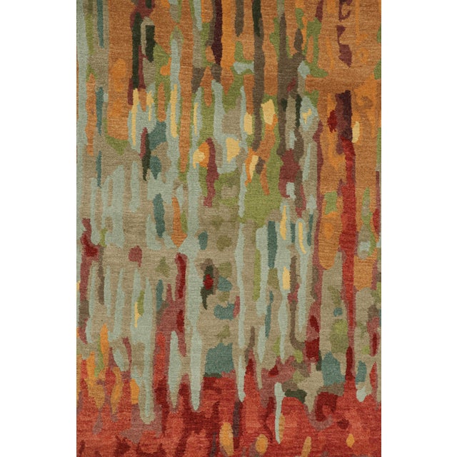 Abstract 2010s Rug & Kilim’s Modern Abstract Runner in Polychromatic Tones For Sale - Image 3 of 7