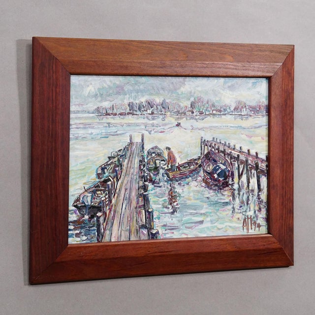 Impressionist Oil Painting by Alexander Michael - 'Return to the Island', Lake Chiemsee For Sale - Image 3 of 7