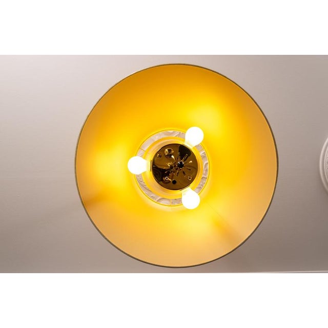 Large Adjustable Brass and Light Beige 5-Light Pendant Lamp, 1980s For Sale - Image 9 of 18