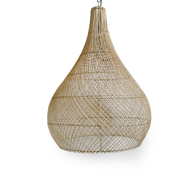 Wicker Rain Drop Lantern Chairish