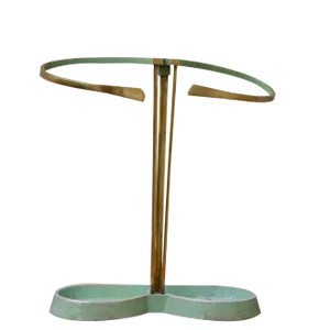 Mid-Century Modern Brass Umbrella Stand attributed to Artes, H. & H. Seefried, Steppach, 1950s