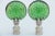 Metal Green Faceted Glass Bicycle Reflector Lamp Finials on Chrome For Sale - Image 7 of 7