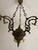 Vintage Art Nouveau Revival Three-Light Chandelier with Opaline Glass Shades, Yugoslavia, 1960s For Sale - Image 3 of 12