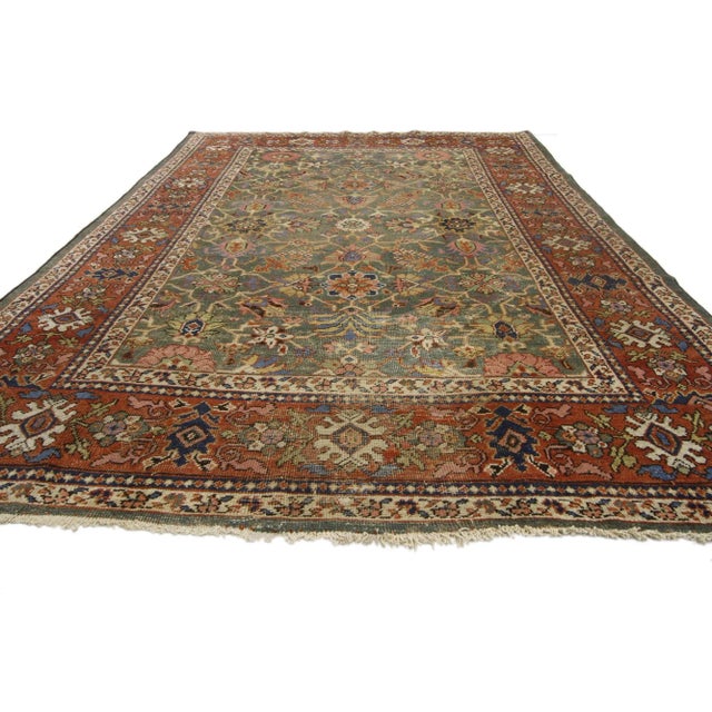 Rustic Late 19th Century Persian Sultanabad Rug, 06'10 X 10'10 For Sale - Image 3 of 8