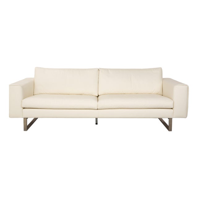 WK 620 4-Seater Sofa in Cream Leather from WK Wohnen For Sale