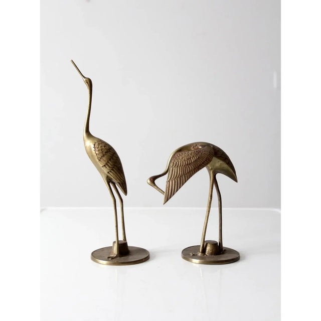 Brass Mid Century Brass Bird Figures For Sale - Image 8 of 11