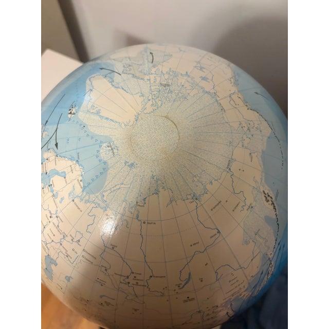 Plastic Vintage 1998 Munich Re 'Globe of Natural Hazards' on Lucite Scale Stand - Rare Insurance Cartography Curio For Sale - Image 7 of 7