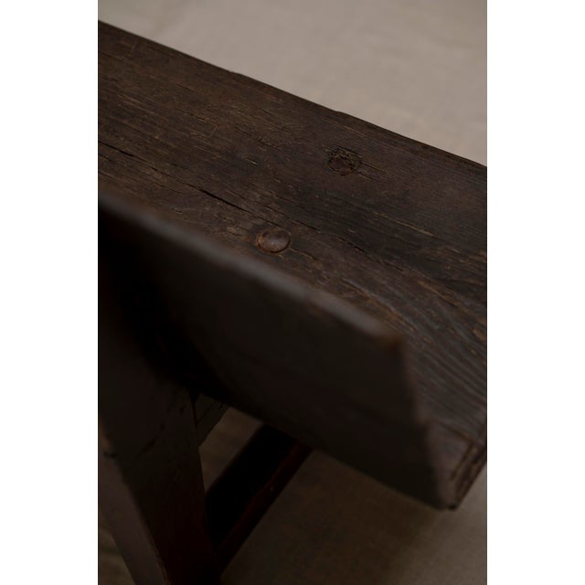 Vintage Oak Hallway Bench For Sale - Image 5 of 15