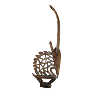African ‘Ci Wara’ Male Antelope Wood Carved Ceremonial, Tribal Art Headdress of the Bamana Peoples of Mali