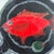 Original Scarlet Red Fish and Olive Still Life Painting on Canvas For Sale - Image 4 of 9
