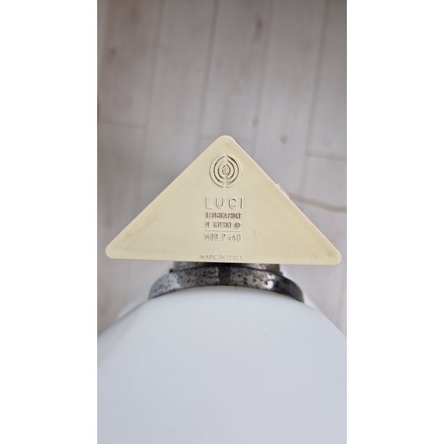 P440 Floor Lamp in Opaline Glass and Metal from Lumi, 1970s For Sale - Image 6 of 16