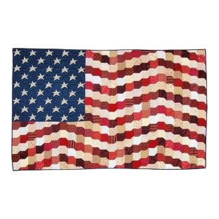 20Thc Folky Flag Quilt For Sale