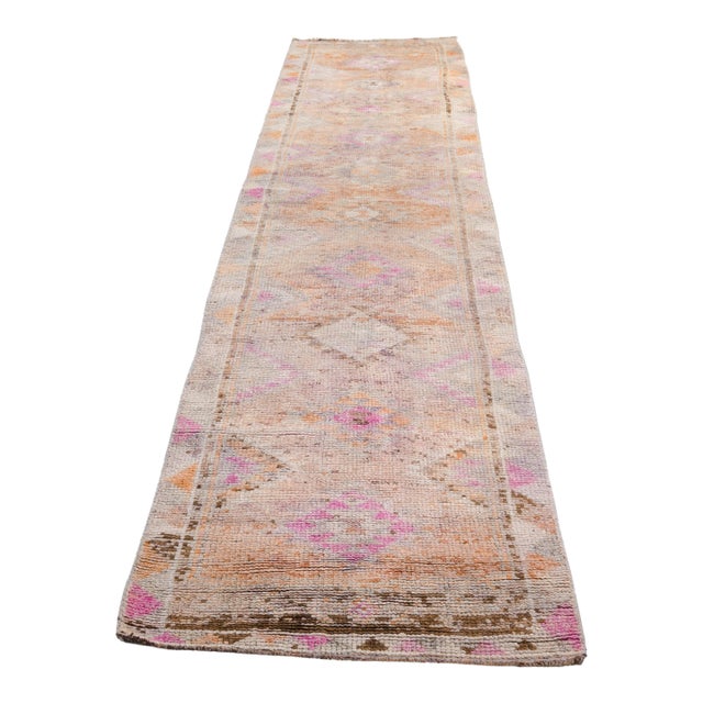 Handmade Oushak Vintage Runner For Sale