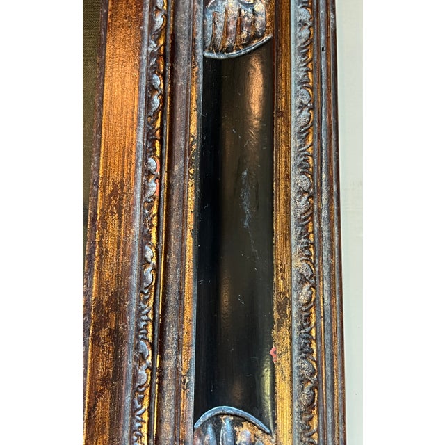 1950s Mid Century Rooster Oil Painting With Spanish Baroque Style Frame For Sale - Image 16 of 18