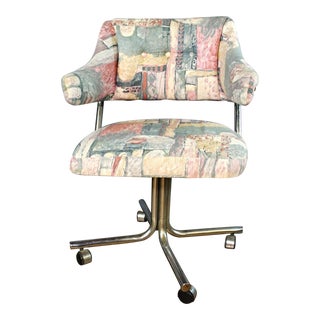 Designer Swivel Upholstered Office Chair For Sale