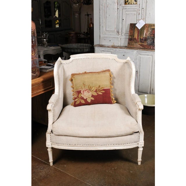 Mid 19th Century French 19th Century Aubusson Tapestry Pillow with Rose, Foliage and Tassels For Sale - Image 5 of 13