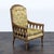 Traditional Thomasville Vintage Lounge Chair With Carved Wood Frame and Green Floral Upholstery For Sale - Image 3 of 8