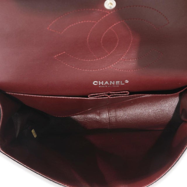Black Black Quilted Lambskin Jumbo Classic Double Flap For Sale - Image 8 of 9
