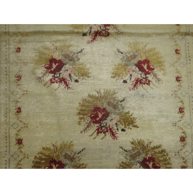 Boho Chic Vintage Zabihi Collection Turkish Anatolian Floral Runner - 3'8" x 8'10" For Sale - Image 3 of 9
