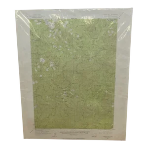 Vintage Central Oregon Geological Topographical State Map, Circa 1955