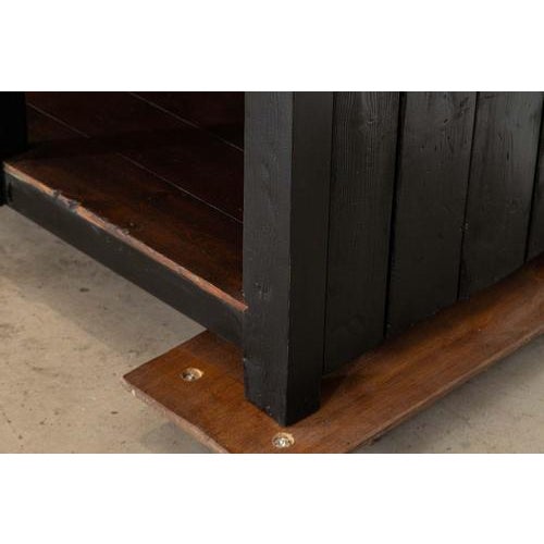 English Monumental Ebonised Pine Worktable, 1900s For Sale - Image 12 of 14
