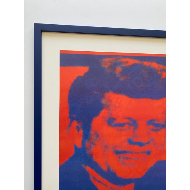 Andy Warhol Andy Warhol Foundation Vintage Offset Lithograph Print Framed JFK Pop Art Poster " Flash-November 22, 1963 From the Flash Portfolio " 1968 For Sale - Image 4 of 18