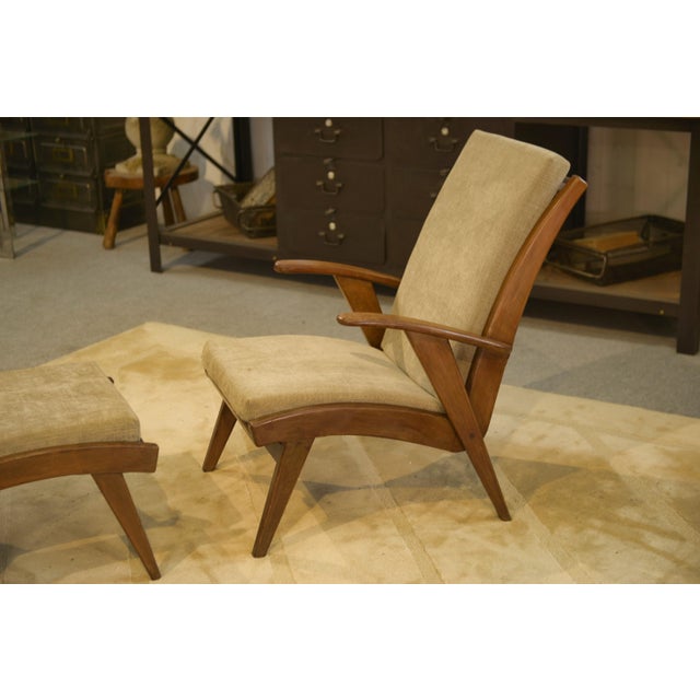 Scandinavian Armchair and Ottomans, 1960s, Set of 3 For Sale - Image 12 of 16
