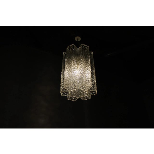 Chartreuse Vintage Glass Pendant from Kamenický Šenov, 1960s For Sale - Image 8 of 12