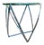 1960s Vintage John Vesey Sculptural Aluminum and Glass Accent Table For Sale