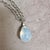 Contemporary Syna White Gold Moon Quartz Drop Pendant with Diamonds For Sale - Image 3 of 5