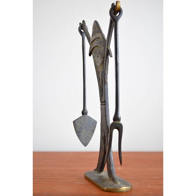 1950s Brass Male with Cactus Tool attributed to Walter Bosse for Herta Baller, 1950s For Sale - Image 5 of 6