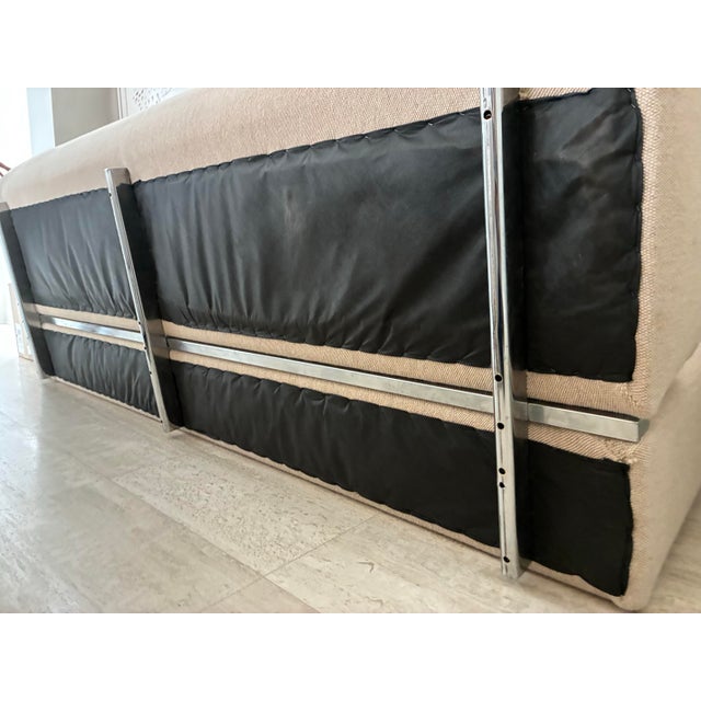 1970's Three-Seat Suzanne Sofa For Sale - Image 10 of 11
