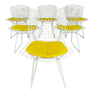 Set of 6 Vintage Mid Century Modern Dining Chairs by Harry Bertoia for Knoll
