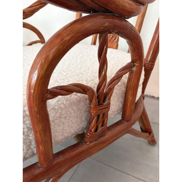 Twisted Rattan Armchairs, 1970s, Set of 2 For Sale - Image 6 of 14