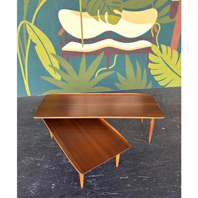 Wood Fully-Refinished Mid Century Bassett Artisan Switchblade Coffee Table For Sale - Image 7 of 7