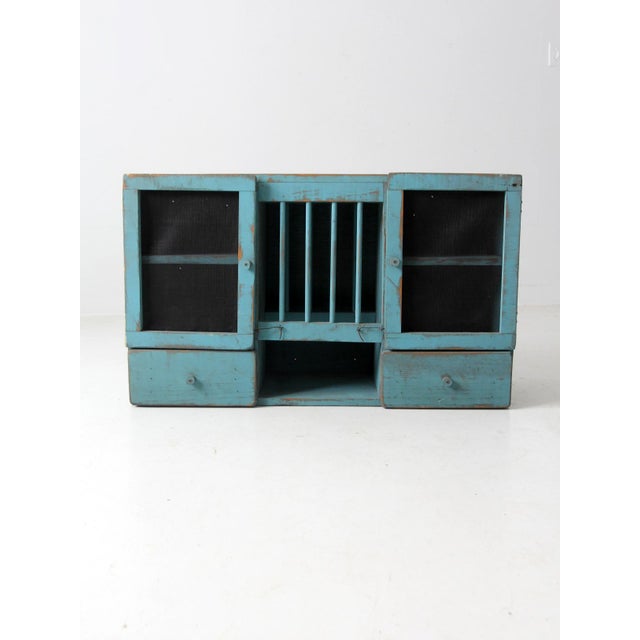 Vintage Painted Counter Top Cabinet For Sale - Image 4 of 12