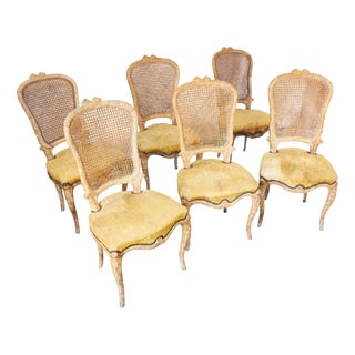 Vintage Chairs in Finish Wood, 1970s, Set of 6 For Sale