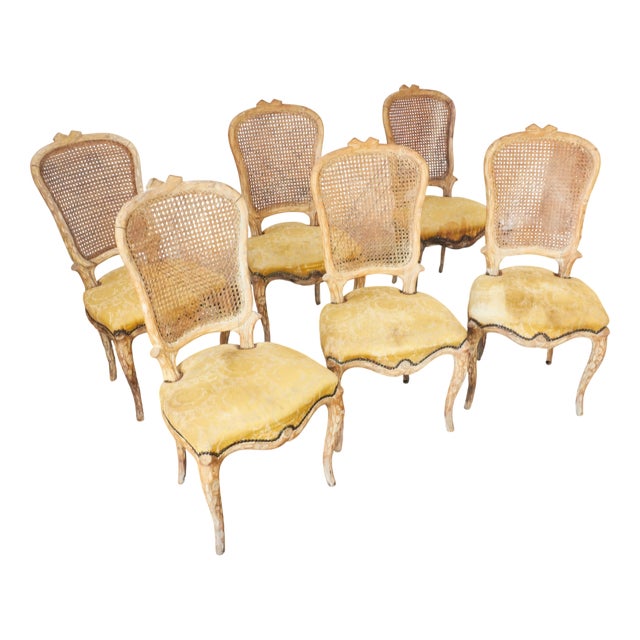 Vintage Chairs in Finish Wood, 1970s, Set of 6 For Sale
