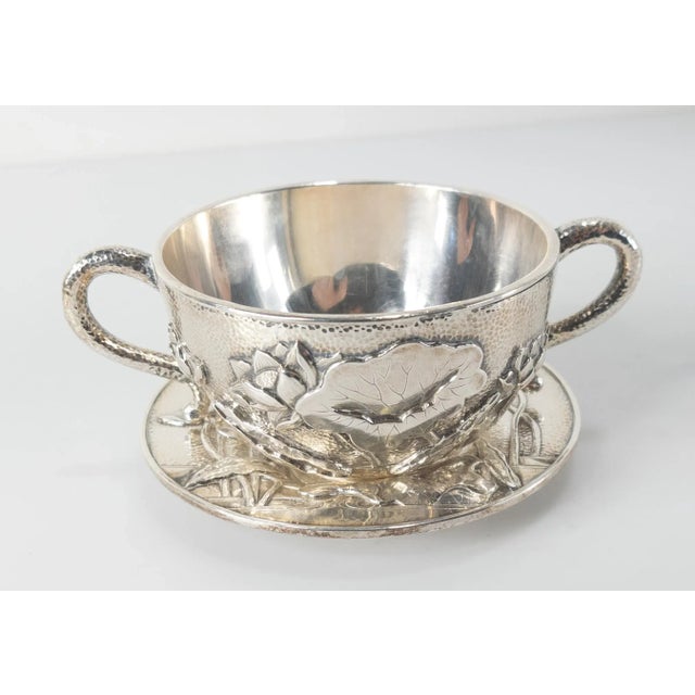 Japanese Sterling Silver Lotus Bowl by Yokohama for Arthur & Bond For Sale - Image 13 of 13