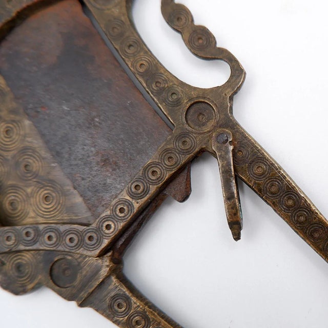 Brass Betel Nut Cutter with Chiseled Decoration, India For Sale - Image 3 of 11