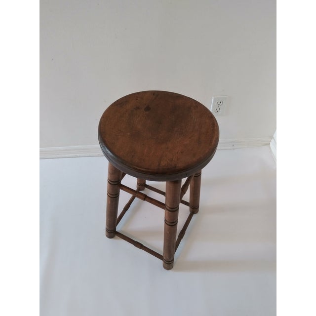 Vintage Farm Pine Bar Stool Chairish