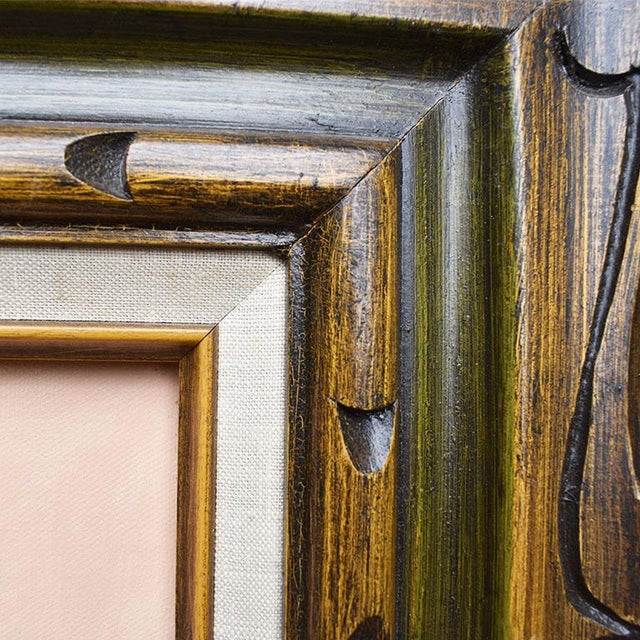 Oil on Canvas Floral Orchid Painting on Pink Background by Elaine Park For Sale In Oklahoma City - Image 6 of 7