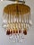 Art Deco French Gold Leaf Crystal Tear Drop Chandelier in Amber and Clear 1940 For Sale - Image 12 of 13