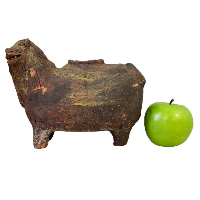 Old South American Terra Cotta Vessel in the Shape an Animal 6.5" H For Sale - Image 4 of 9