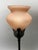 Brown Vintage Torchiere Torch Light Vase Shaped Amber Beaux Arts Mission Style Table Lamps - A Pair For Sale - Image 8 of 16