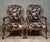 Beige Napoleon III Mahogany Armchairs with Silk-Like Upholstery For Sale - Image 8 of 8