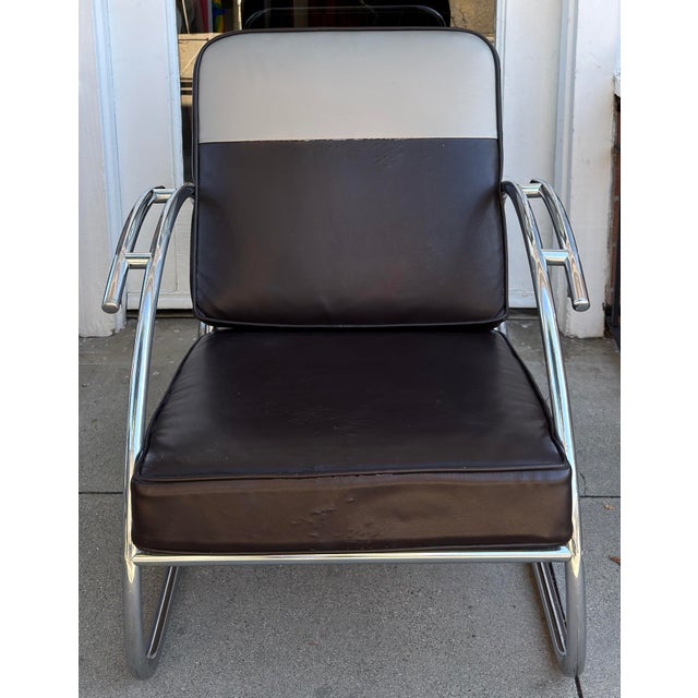 1920s 1925 Art Deco Paris Expo Machine Age Modernist Arm Chair For Sale - Image 5 of 8