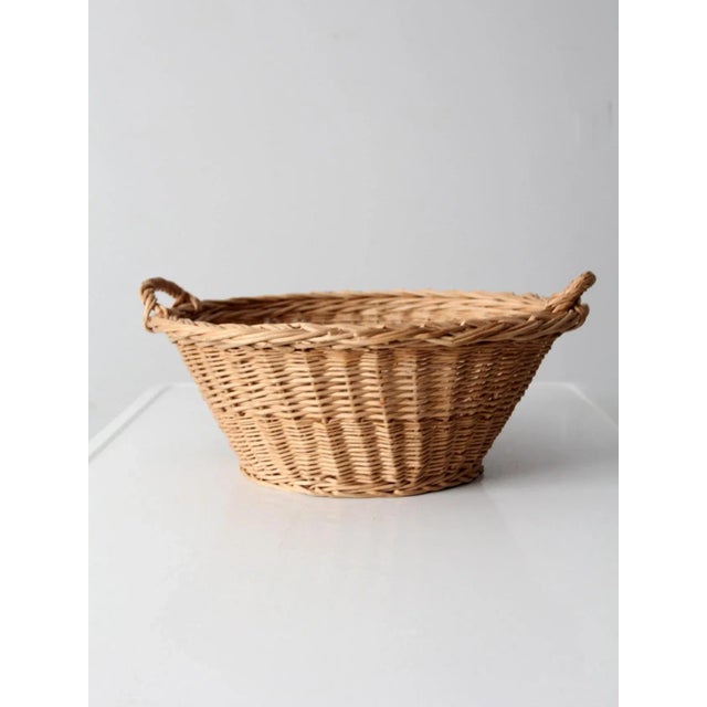 Vintage Wicker Basket For Sale - Image 4 of 12